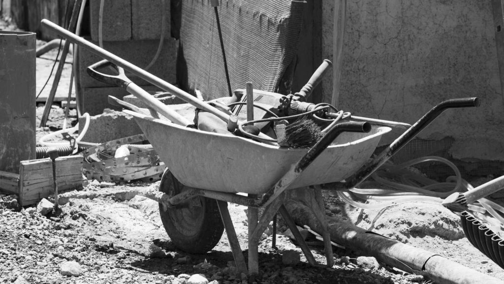 Gradbena dela na vrtu